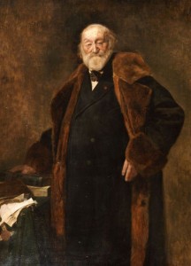 In 1903 werkte Van Even vijftig jaar in het stadsarchief. Om hem te huldigen, werd hem dit portret van Omer Dierickx aangeboden.